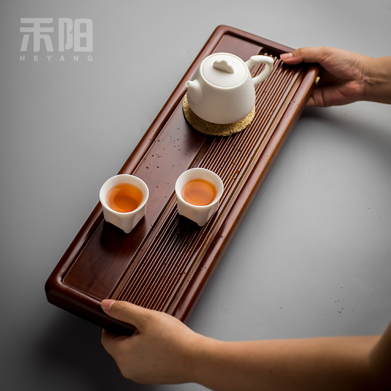 Send Yang heavy bamboo tea tray was kung fu tea saucer dish bamboo bamboo tea tray tea tea home simple imitation of bakelite