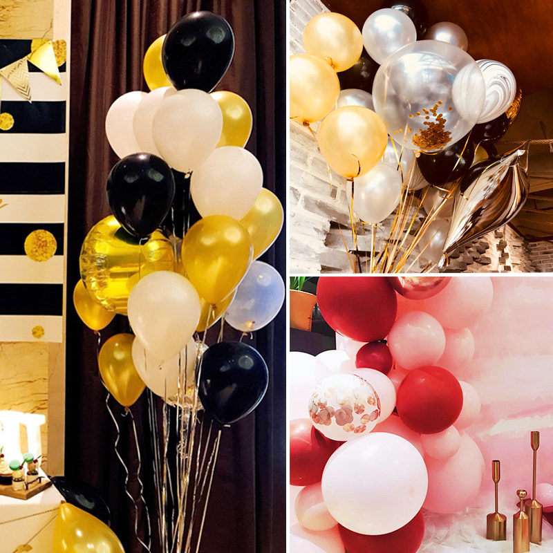 Birthday party decorations Manau Balloon Beam Festival Events Scene Placement Nets Red Striped Balloons Photo Props