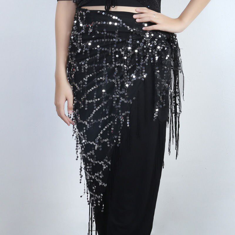 Hollow wayside buttock belly dance trigonal towel sexy dance lockback dress water drilling scarf suit