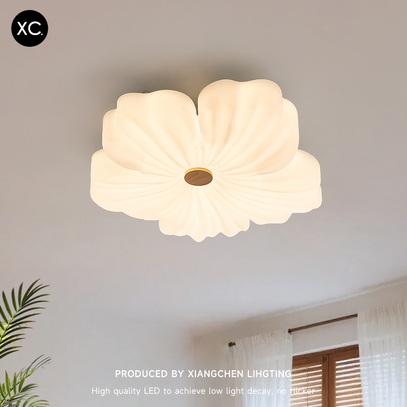 Morning Light Girl's Bedroom Lamp Cherry Blossom Ceiling Lamp Cream Style Modern Simple Petal Children's Room Eye Protection New Model Master Bedroom Morning Light Girl's Bedroom Lamp Cherry Blossom Ceiling Lamp Cream Style Modern Simple Petal Children's Room Eye Protection New Model Master Bedroom