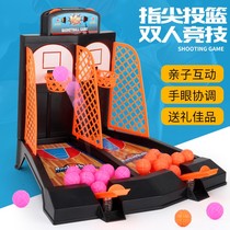 Double finger ejection basketball desktop ball marbles game shooting machine parent-child interactive puzzle early education toy