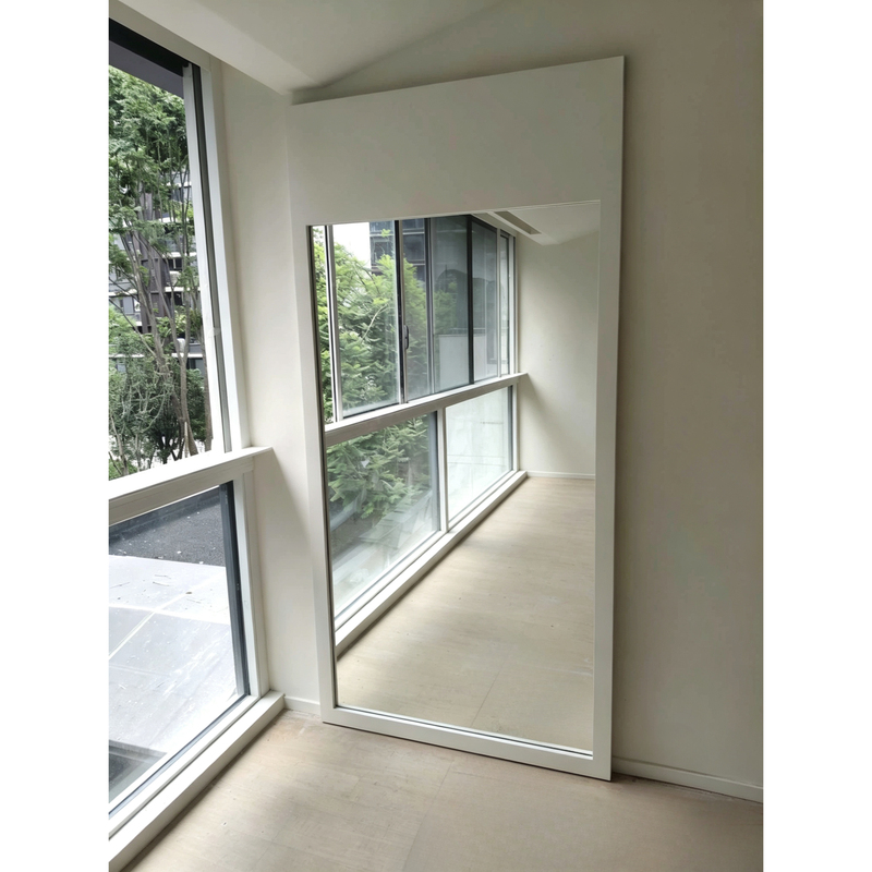 White Ultra-Narrow Frame Mirror Sliding Door for Living Room, Wardrobe Partition, Hanging Rail Sliding Door, Sliding Door for Kitchen and Bathroom White Ultra-Narrow Frame Mirror Sliding Door for Living Room, Wardrobe Partition, Hanging Rail Sliding Door, Sliding Door for Kitchen and Bathroom