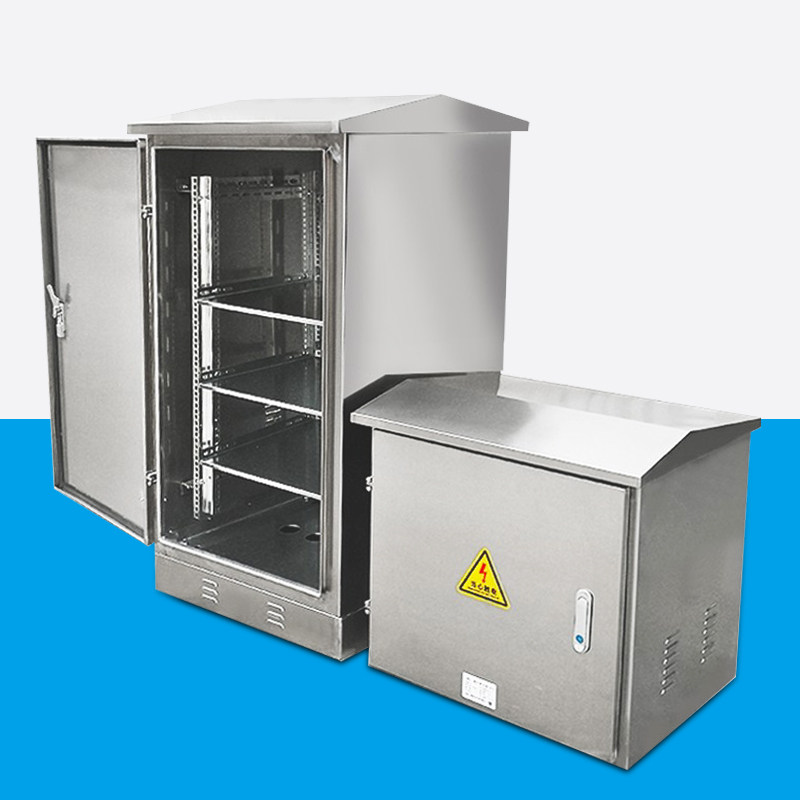 Outdoor stainless steel Internet cabinet floor 24u indoor wall-mounted 12u6u9u outdoor waterproof power amplifier cabinet exchange cabinet