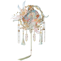 Yanyuan Language of Flowers high-end Xiuhe Chinese antique handmade round fan brides wedding diy material package wedding fan