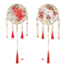 Original Wind back Snow Bright Garden Bifacial Bicolor Group Fan Wedding Bride Show and Ancient Wind Finished Diy Comedy Fan