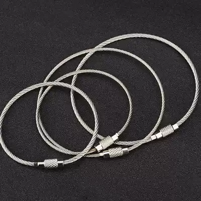 Multi-size stainless steel wire rope keychain EDC key fast ring wire chain key chain