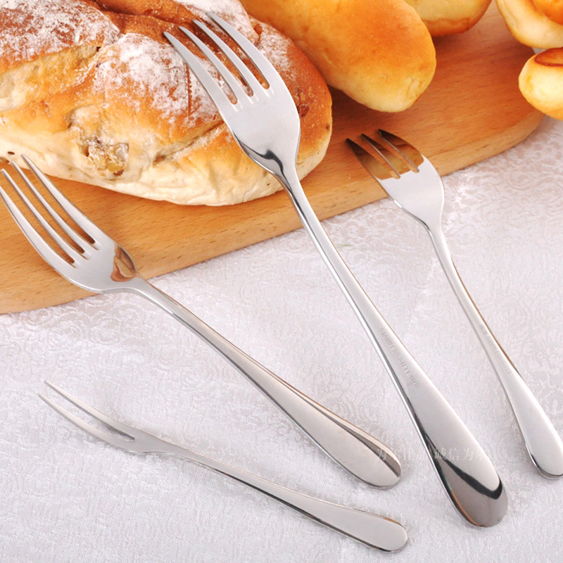 304 stainless steel West fork dessert fork Korean creative children's cake salad fork size fruit fork