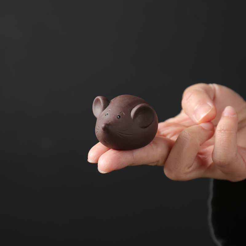 Fingertips tea pet purple mini express piggy like cattle fish rat chicken bowl aquarium tea tray was furnishing articles household ceramics, fleshy