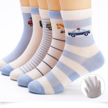 Boys  socks spring and autumn and summer thin cotton mesh summer breathable childrens middle and older boys 12-15 years old boys