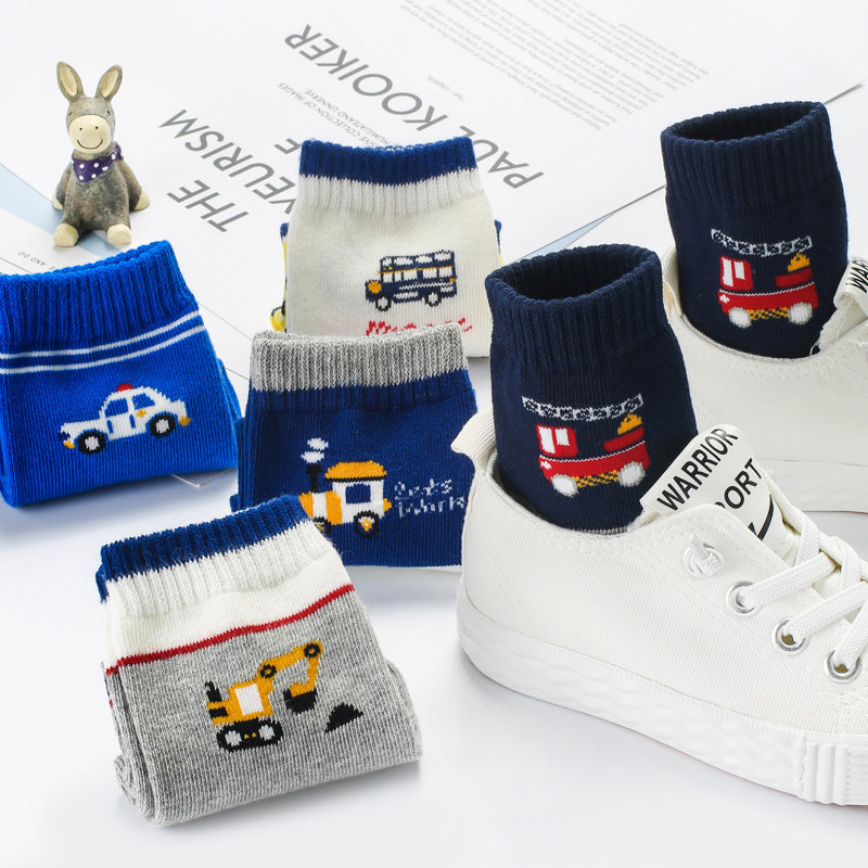 Boys' socks autumn winter pure cotton thickening 5-7-9-10-12 years old children's cotton socks spring and autumn