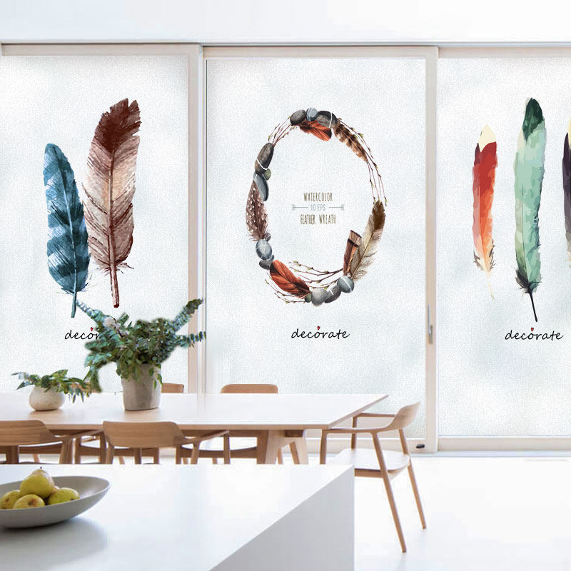 Frosted window glass sticker dining room balcony bathroom sliding door translucent opaque static glue-free glass film