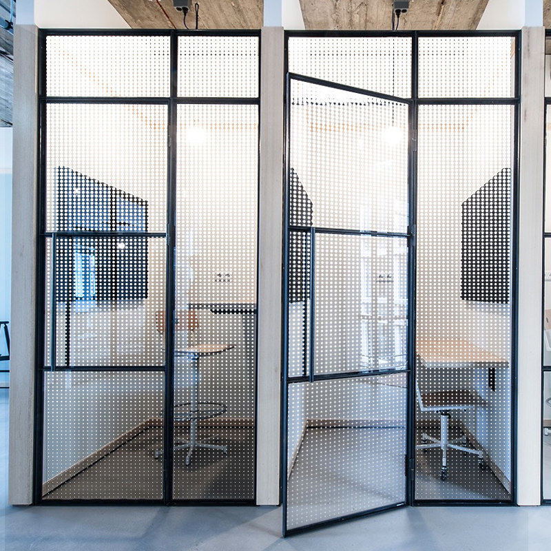 Dot Dot Circle Company Office Partition Decoration Glass Stickers UV White Electrostatic Transparent Frosted Adhesive Film Customized