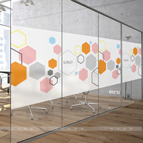 Frosted window glass sticker Office glass door film Translucent opaque geometric custom adhesive Frosted