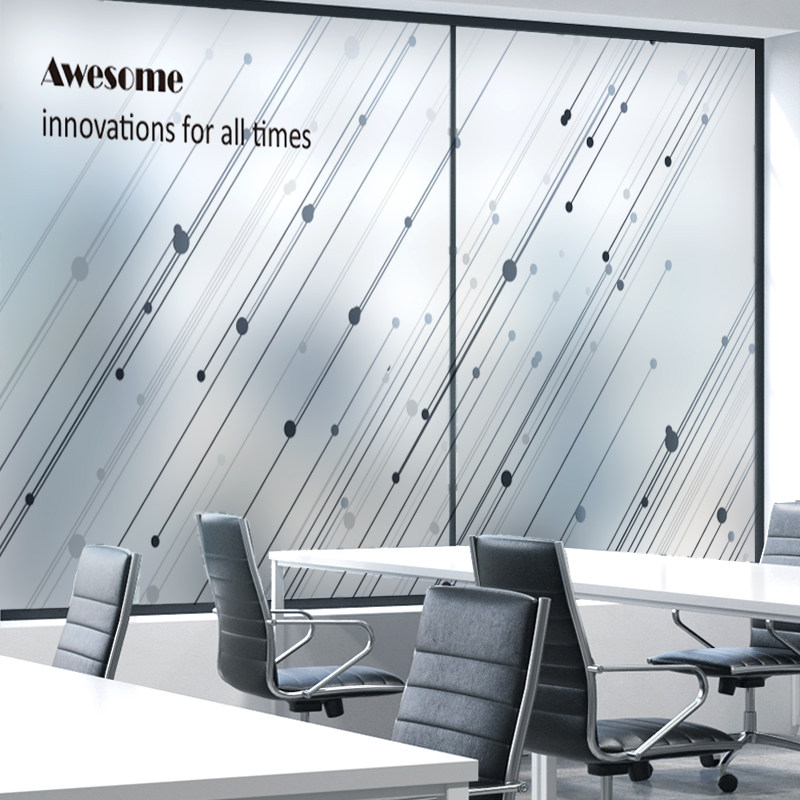 Innovation Times Company Doors And Windows Partitions Glass Stickers Customizable Line Type Glass Cling Film Personality Office Sticker