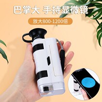 Childrens handy science microscopy Mini home 10000 times light student Bio professional 2 experimental style suit small