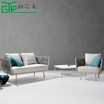 Nordic Outdoor Sofa Designer Prototype Room Vines Living-room Balcony Vine Chair Sofa Double Creative Courtyard Villa