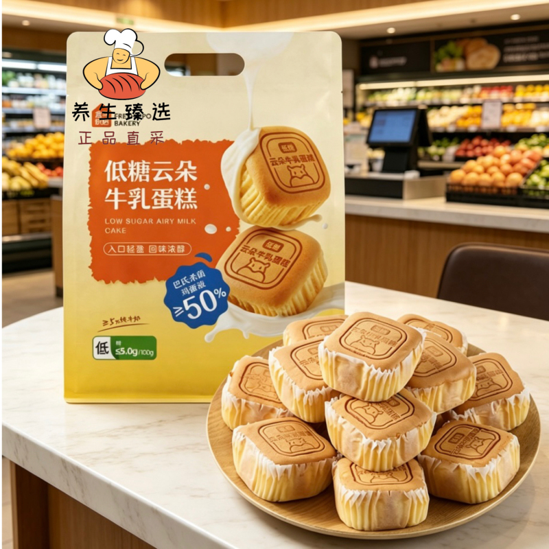 Hema Baked Low-Sugar Cloud Milk Cake 360g, Light and Fluffy, Comes with Individual Small Bags, Ready to Eat, Free Shipping Hema Baked Low-Sugar Cloud Milk Cake 360g, Light and Fluffy, Comes with Individual Small Bags, Ready to Eat, Free Shipping
