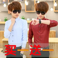 Mua một tặng một mùa thu 2018 nam miễn phí áo sơ mi nam dài tay nam sinh viên áo mỏng thanh niên phiên bản Hàn Quốc của thủy triều áo sơ mi nam