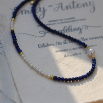 Old material lapis lazuli necklace) yyds no pit no repair multi-band necklace