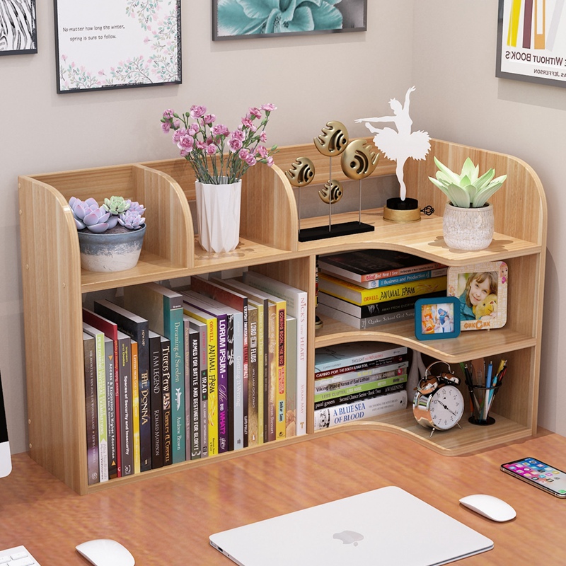 Simple desktop office desk desk for children's shelf students multi-layer finishing small bookcase