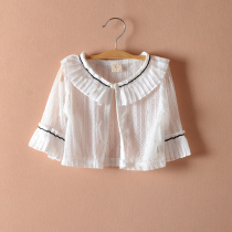 Summer baby skirt shawl coat summer sun protection girl outer wear princess childrens cloak thin cardigan summer