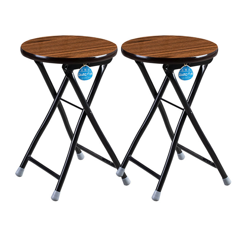 Dingyi furniture simple portable folding bench Round adult metal bench household office small stool *2