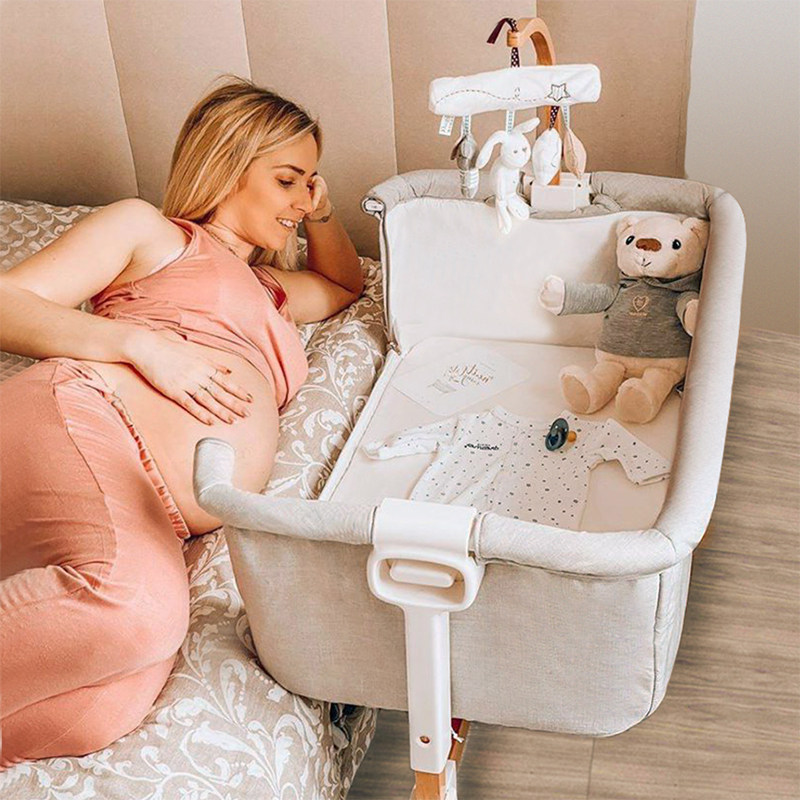 babytrace removable cot splicing bed pillow multi-purpose European newborn baby bb cot