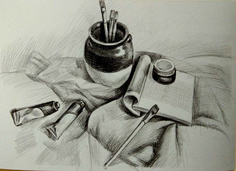 Sketch finished painting custom still life decoration clearance sale New Product punching gift shopkeeper