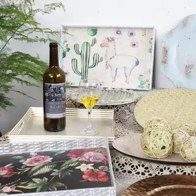 Solitary plate collection-retro old home accommodation soft decoration storage tray fruit plate resin decoration