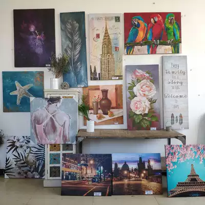 Solitary collection-Foreign trade retro style home Villa decoration hanging painting bedroom living room wall mural landscape painting