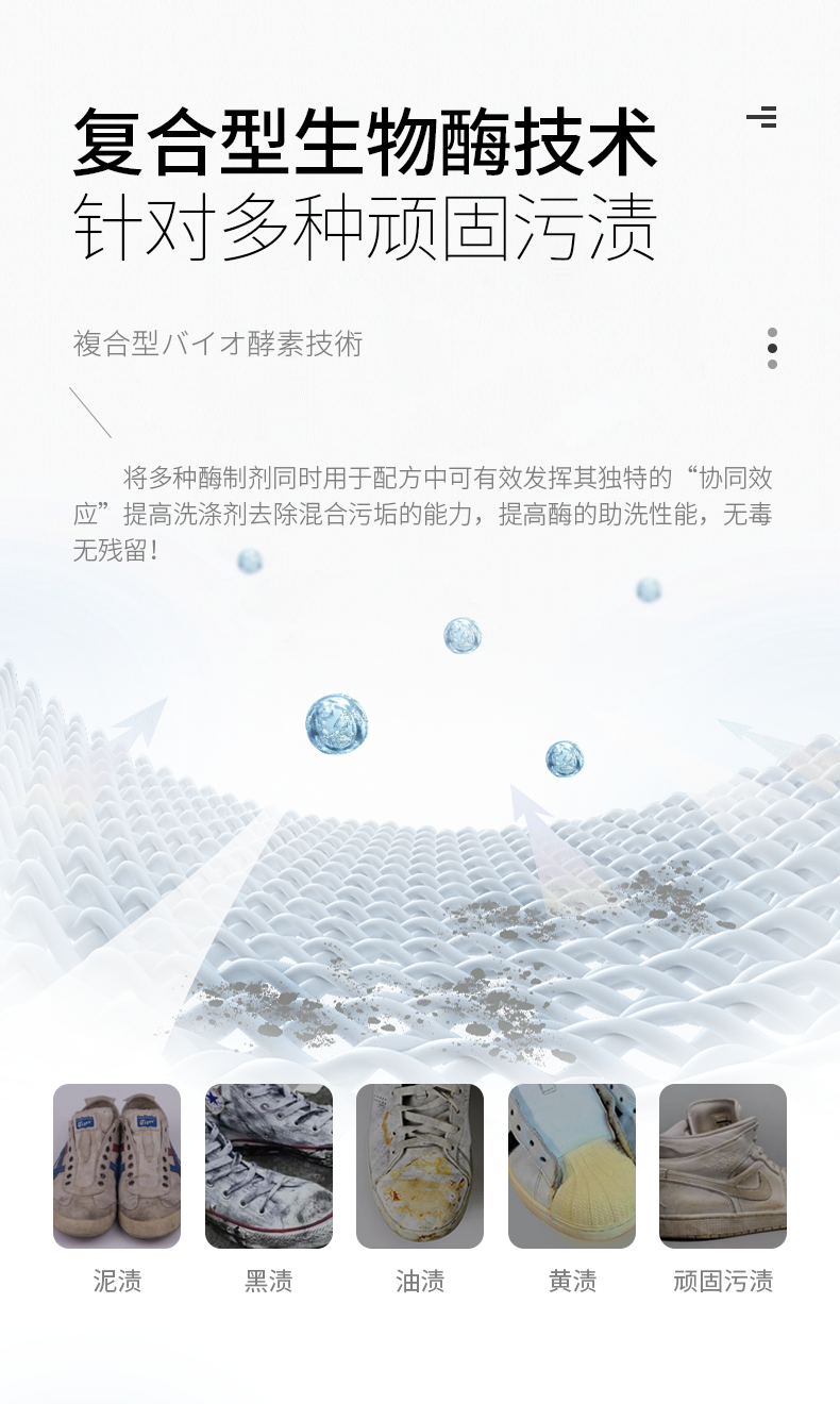 小白鞋清洗剂洗鞋 去污增白去黄专用免水洗 图3