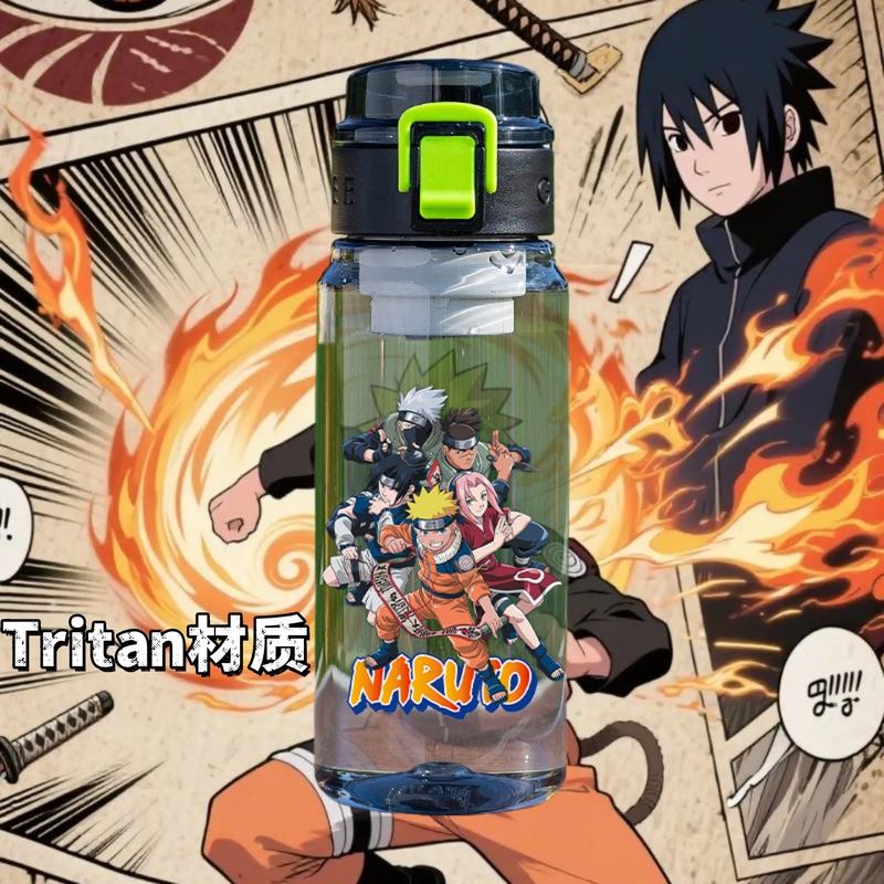 Japanese-Style Naruto Direct Drinking Cup Anime Naruto Sasuke Student Water Bottle Portable Summer Tritan Water Cup