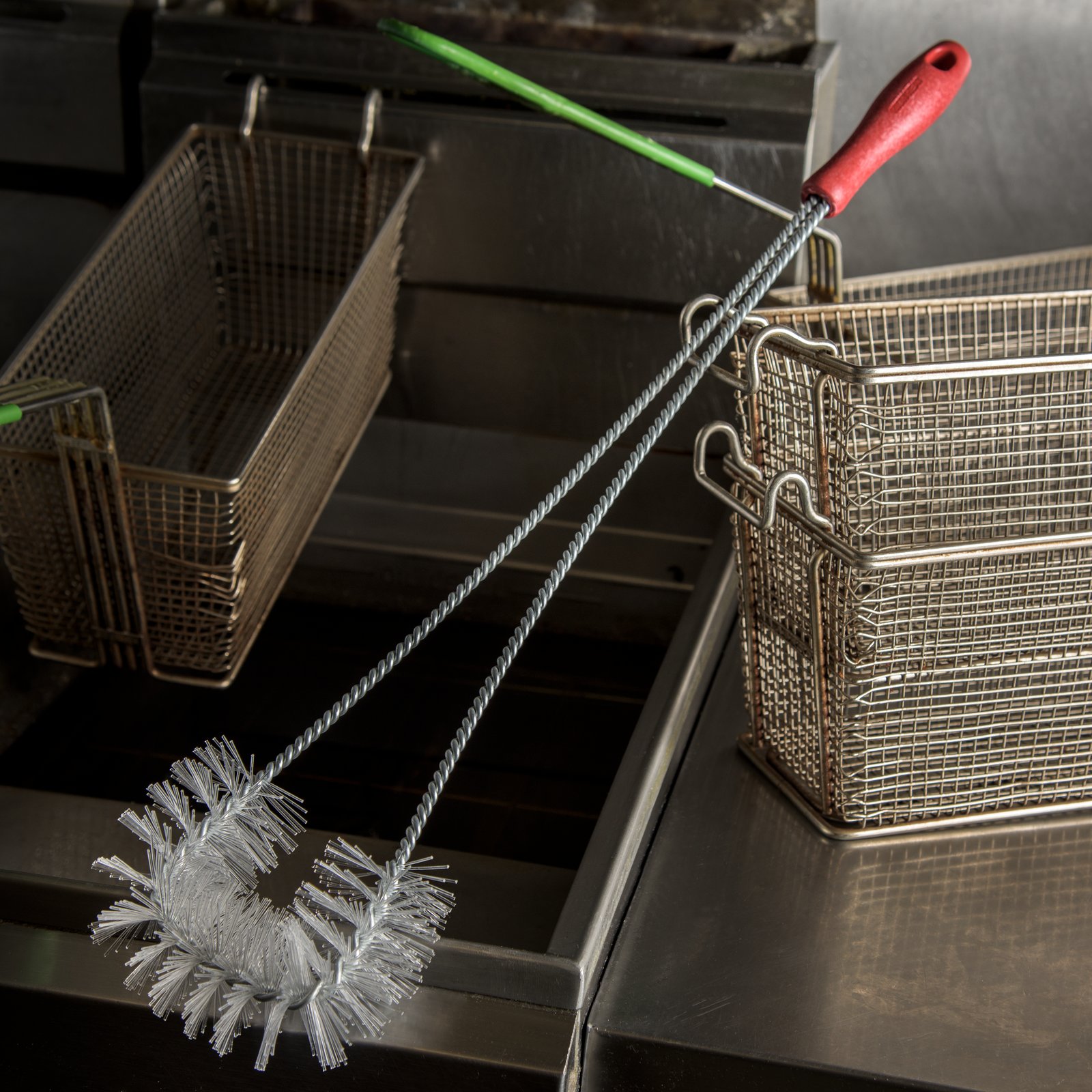 American imported 40-inch long handle mixing scraper whisk mixing shovel Fryer grill cleaning brush kitchen tools