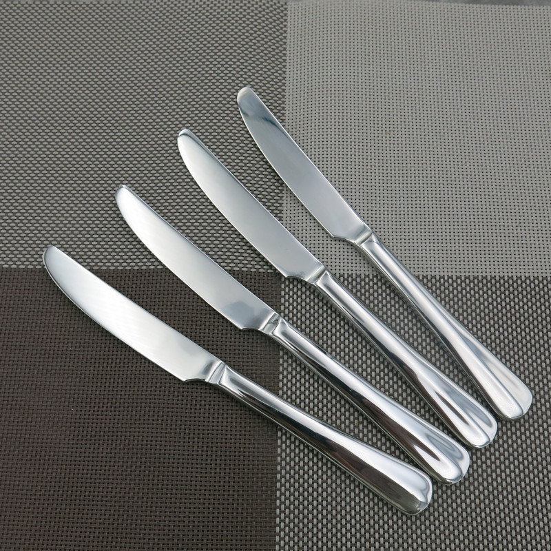 Stainless steel non-serrated table knife tableware main meal knife fruit knife single non-toothed western dinner steak steak fork