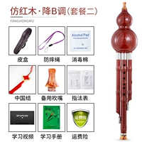 Имитация красного дерева, упаковка b-плоская 2 шт. + кожаная коробка + учебные материалы + подарки