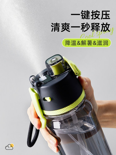 Sportsprühwasserbecher für Jungen, Outdoor-Wasserkocher mit großer Kapazität, weibliche Mittelschulkinder und Schüler, spezieller Sprühbecher für die Schule