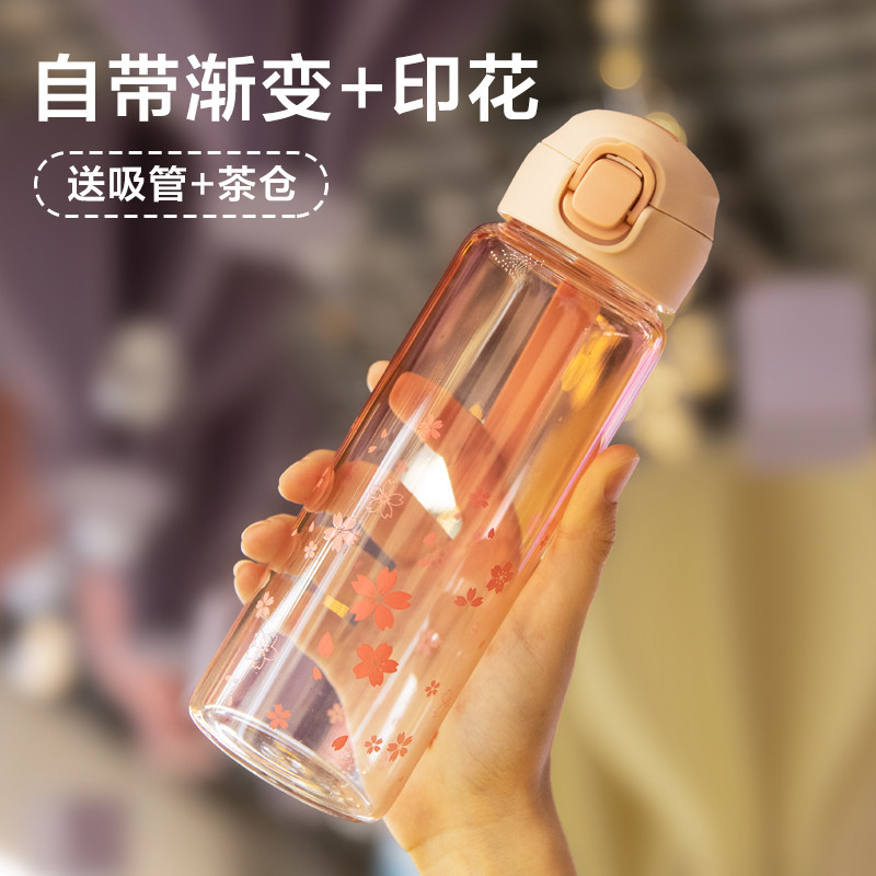 Swedish cica glass water cup simple and clear Sen series portable cute girl tea cup creative personality trend