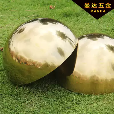 Fine stainless steel semi-round ball titanium alloy hemisphere mirror bright metal decorative spherical head integrated molding