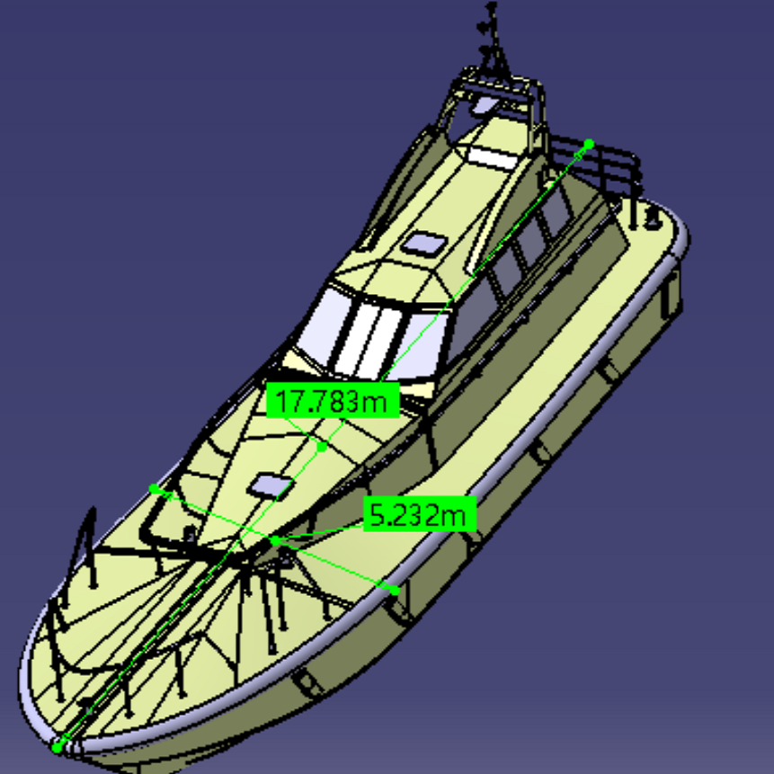 17 m Hermetic Cabin High Speed Speedboat 3D Three-dimensional Geometry Models Curved Styling Stp Drawings CAD Ship-Taobao