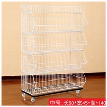 Bulk new commodity rack potato chip rack Net frame supermarket snacks diagonal basket rack pulley large toy rack