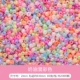 Стерильная крема из стеклянных рисовых бусин / 2 мм Aperture составляет около 0,8 мм смешанного цвета и около 2000 кусочков