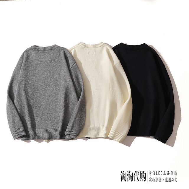 Lee Couple Sweater Spring and Autumn Men and Women Korean Style Round Neck Long Sleeve LUT006379203158-A04819-A04820