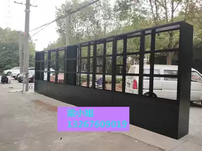 Wall-mounted bracket thickened plate display cabinet monitoring TV wall cabinet LCD splicing screen floor-to-ceiling screen curtain wall cabinet