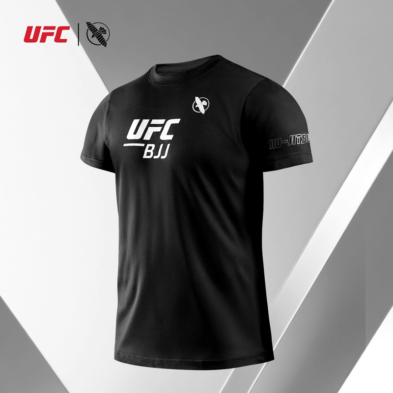Hayabusa Ufc Bjj Round Neck Short-Sleeved T-Shirt for Men and Women, Sports, Leisure, Fitness Training, Running, Versatile Cotton T-Shirt