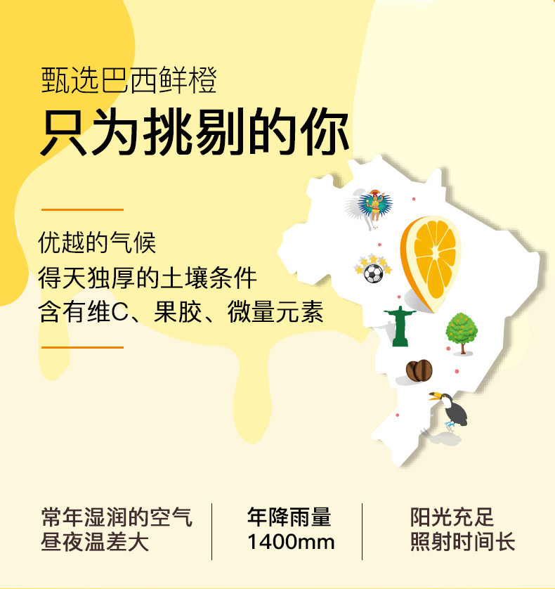 汇源 100%橙汁 浓缩果汁饮料 1000ml*6盒 图3