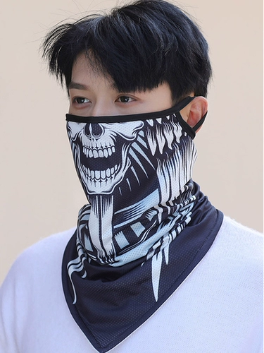 Летний треугольный шарф, шелковый платок, дорожный шарф-платок, маска для рыбалки, защита от солнца