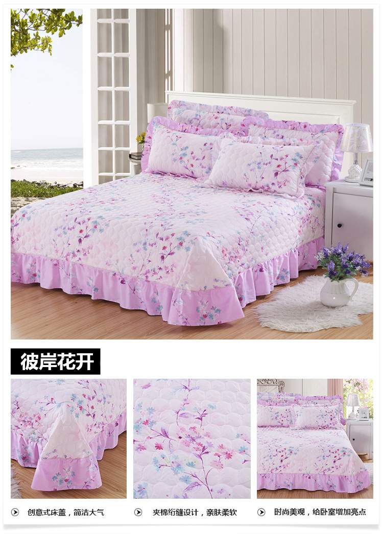 Cotton thành viên giường treo lên / ba mảnh bông bông bông pad quilting tấm dày kang Hàn Quốc chăn - Trải giường ga phủ giường everon