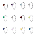 Универсальное кольцо с камнем для влюбленных, серебро 925 пробы, простой и элегантный дизайн