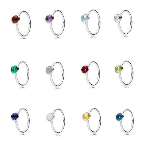 Универсальное кольцо с камнем для влюбленных, серебро 925 пробы, простой и элегантный дизайн