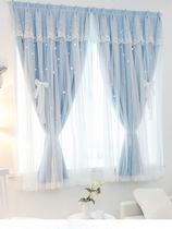 Direct Sowing Room Background Curtain Magic Sticker Self-Adhesive Shading Mesh Red Photo Free of punching main band Folds Rental Room